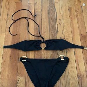 Ralph Lauren gold ring black bikini
